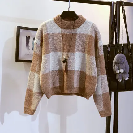 2019 Autumn Winter Sweater Women Contrast Color Oversized Pullover Jumper Long Sleeve O-Neck Knitted Tops Outwear Pull Femme
2019 Autumn Winter Sweater Women Contrast Color Oversized Pullover Jumper Long Sleeve O-Neck Knitted Tops Outwear Pull Femme