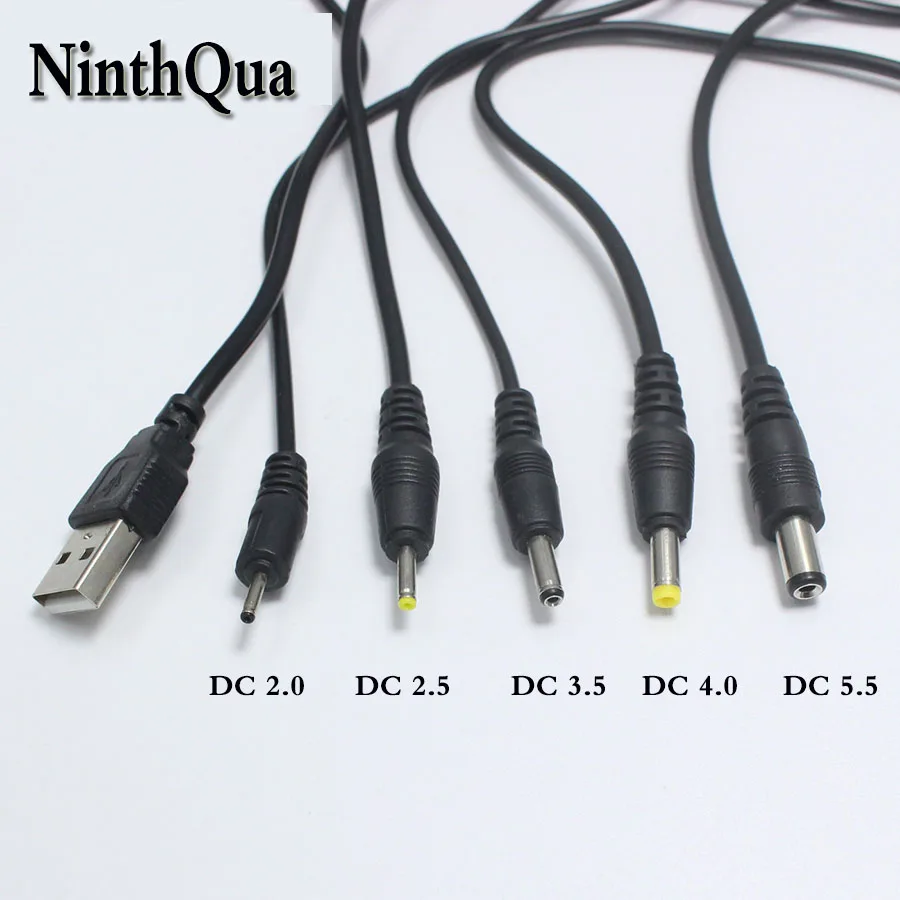 NinthQua 1pcs USB Port to 2.0*0.6mm 2.5*0.7mm 3.5*1.35mm 4.0*1.7mm 5.5*2.1mm 5V DC Barrel Jack Power Cable Connector
NinthQua 1pcs USB Port to 2.0*0.6mm 2.5*0.7mm 3.5*1.35mm 4.0*1.7mm 5.5*2.1mm 5V DC Barrel Jack Power Cable Connector