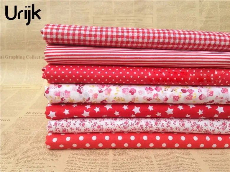 Urijk 7PCs/set 25*25cm Red DIY Patchwork Fabrics For Sewing The Cloth Baby Quilting Cotton For Needlework Kids Bedding Textile
Urijk 7PCs/set 25*25cm Red DIY Patchwork Fabrics For Sewing The Cloth Baby Quilting Cotton For Needlework Kids Bedding Textile