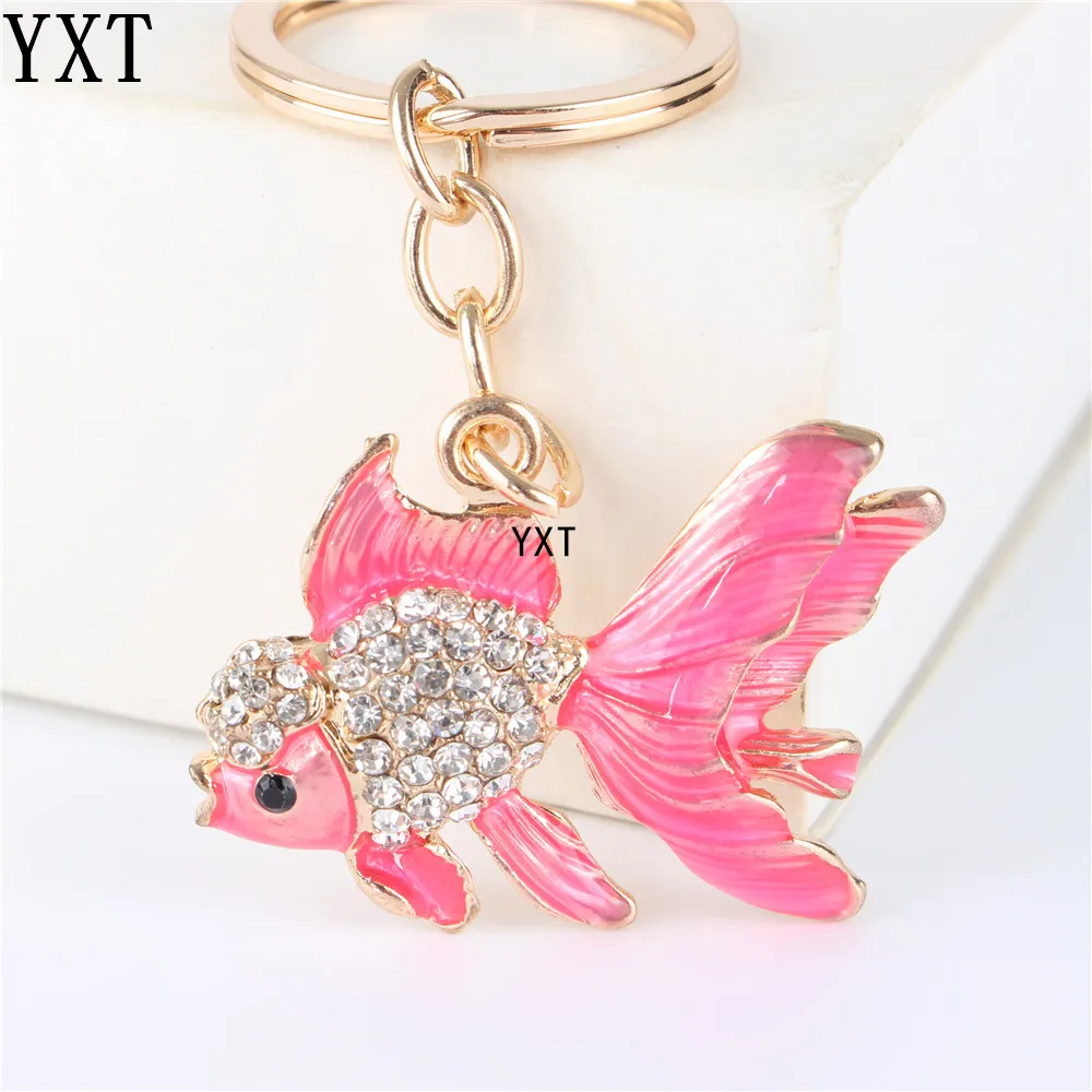 Lovely Pink Goldfish Cute Crystal Charm Purse Handbag Car Key Keyring Keychain Party Wedding Birthday Friend Lover Gift
Lovely Pink Goldfish Cute Crystal Charm Purse Handbag Car Key Keyring Keychain Party Wedding Birthday Friend Lover Gift