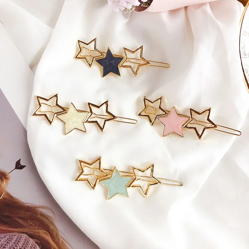 2019 Korea New Trendy Hollow Star Enamel Hairpins For Women Sweet Fashion Hair Accessories Girls Hair Clips Birthday Gifts
2019 Korea New Trendy Hollow Star Enamel Hairpins For Women Sweet Fashion Hair Accessories Girls Hair Clips Birthday Gifts