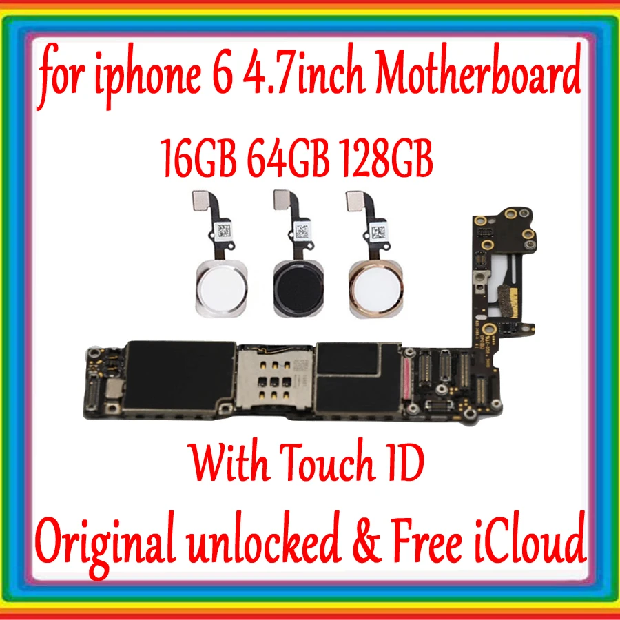 For iPhone 6 4.7inch Motherboard Unlocked Mainboard With Touch ID Full Function 100% Original IOS Installed Logic Board + Chips
For iPhone 6 4.7inch Motherboard Unlocked Mainboard With Touch ID Full Function 100% Original IOS Installed Logic Board + Chips