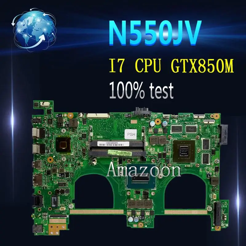 Amazoon N550JK Laptop motherboard for ASUS N550JK N550JV Q550JV Q550J G550JK N550J Test original mainboard I7 CPU GTX850M
Amazoon N550JK Laptop motherboard for ASUS N550JK N550JV Q550JV Q550J G550JK N550J Test original mainboard I7 CPU GTX850M