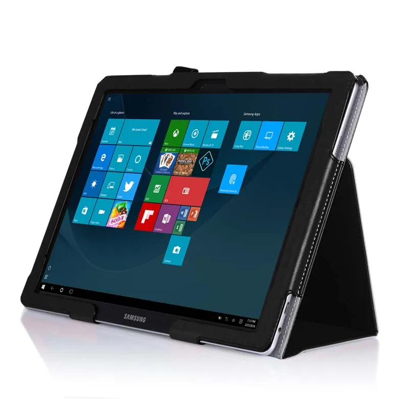Cowhide Magnet Smart Sleep PU Leather Folio Cover Skin Case Card Slot Hand Strap For Samsung Galaxy TabPro S SM-W707 W703 W700
Cowhide Magnet Smart Sleep PU Leather Folio Cover Skin Case Card Slot Hand Strap For Samsung Galaxy TabPro S SM-W707 W703 W700