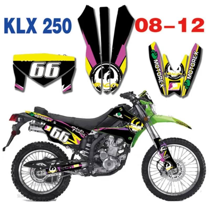 Customized Number GRAPHICS Complete Set DECAL STICKER for Kawasaki KLX250 KLX 250 2008 2009 2010 2011 2012
Customized Number GRAPHICS Complete Set DECAL STICKER for Kawasaki KLX250 KLX 250 2008 2009 2010 2011 2012