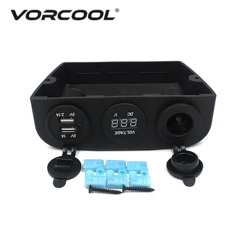 12-24V Car Auto Boat Caravan Cigarette Lighter Socket & USB Power Adapter Charger & LED Digital Voltmeter Combo For Car Boat
12-24V Car Auto Boat Caravan Cigarette Lighter Socket & USB Power Adapter Charger & LED Digital Voltmeter Combo For Car Boat