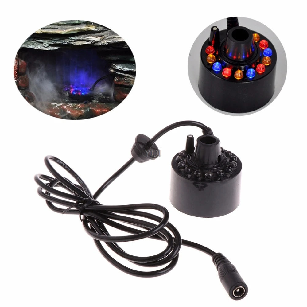 12 LED light Ultrasonic Mist Maker Fogger Water Fountain Pond Indoor Outdoor Aquarium Fish Tank Supplies New
12 LED light Ultrasonic Mist Maker Fogger Water Fountain Pond Indoor Outdoor Aquarium Fish Tank Supplies New