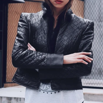 Women Fashion fur basic jacket coat outerwear Autumn coats Streetwear black faux leather coat female PU leather jacket women
Women Fashion fur basic jacket coat outerwear Autumn coats Streetwear black faux leather coat female PU leather jacket women