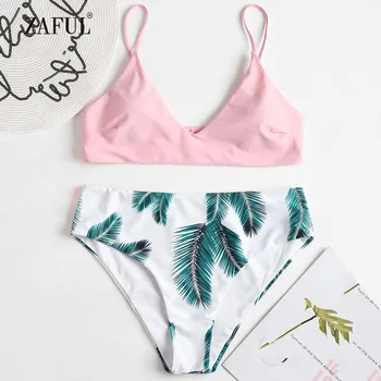 ZAFUL Leaf Bikini 2018 Swimwear Women High Waist Swimsuit Plus Size Padded Bikini Set V-Neck Biquni Bathing Suit maillot de bain
ZAFUL Leaf Bikini 2018 Swimwear Women High Waist Swimsuit Plus Size Padded Bikini Set V-Neck Biquni Bathing Suit maillot de bain