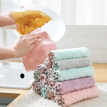 Kitchen Towel Cleaning Cloth Nonstick Oil Coral Velvet Hanging Hand Towels Dishclout Washing Windows Home CleanerW5
Kitchen Towel Cleaning Cloth Nonstick Oil Coral Velvet Hanging Hand Towels Dishclout Washing Windows Home CleanerW5