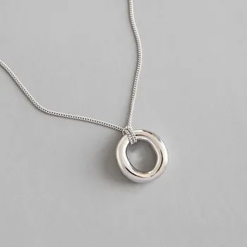 100% Silver S925 Necklace Shiny Geometric Big Round Circle Necklace Sterling Silver chain ornaments Jewelry Woman Lady Gift
100% Silver S925 Necklace Shiny Geometric Big Round Circle Necklace Sterling Silver chain ornaments Jewelry Woman Lady Gift