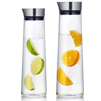Portable Capacity Thickened Glass Pitcher with Stainless Steel Lid Carafe for Hot/Cold Water Juice Glass Bottle lw428551
Portable Capacity Thickened Glass Pitcher with Stainless Steel Lid Carafe for Hot/Cold Water Juice Glass Bottle lw428551