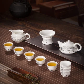 11PCS/Lot Jingdezhen Teaware Set Snow Scene Pattern Ceramic Porcelain Tea Set Drinkware / 8 Teacup+1 Fair Cup+1 Filter+1 Teapot
11PCS/Lot Jingdezhen Teaware Set Snow Scene Pattern Ceramic Porcelain Tea Set Drinkware / 8 Teacup+1 Fair Cup+1 Filter+1 Teapot