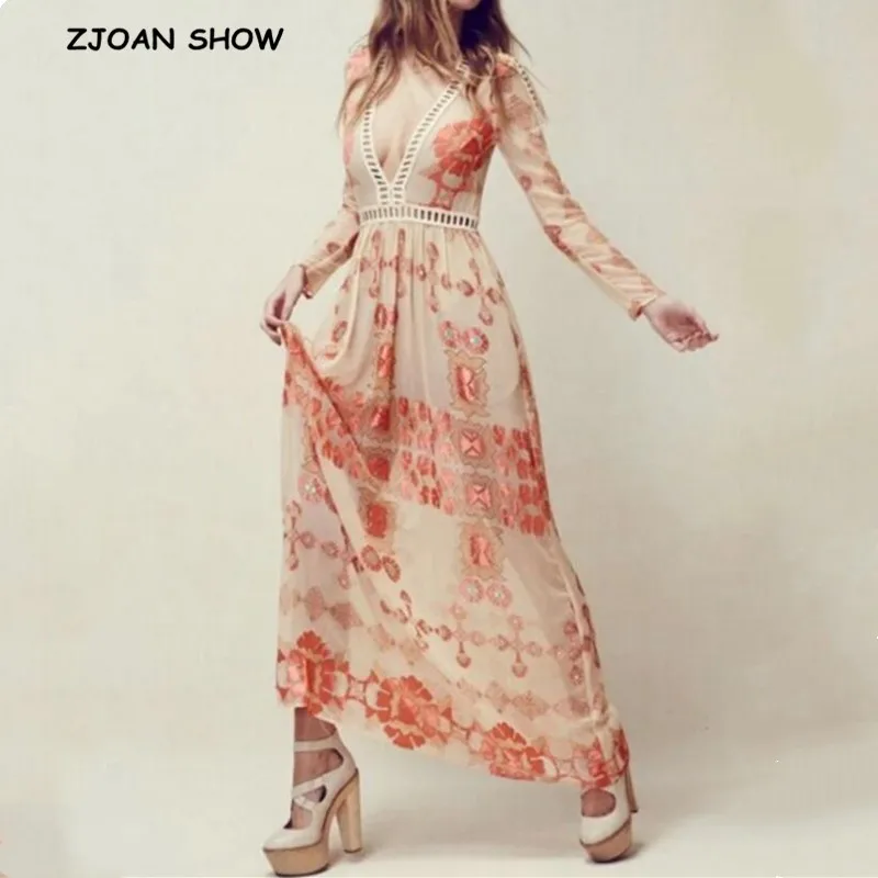 2019 Bohemia Hollow Out Lace V neck Tribal Print Dress Summer Women Vintage Sexy V neck long sleeve Long Dresses Femme Vestidos
2019 Bohemia Hollow Out Lace V neck Tribal Print Dress Summer Women Vintage Sexy V neck long sleeve Long Dresses Femme Vestidos