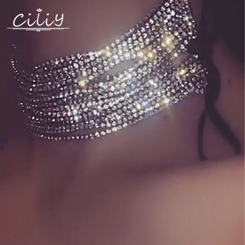 Ciliy Fashion Stainless Steel Chain Crystal Choker Necklace Women Collares Mujer Multiple Layers Link Chain Luxurious Jewelry
Ciliy Fashion Stainless Steel Chain Crystal Choker Necklace Women Collares Mujer Multiple Layers Link Chain Luxurious Jewelry