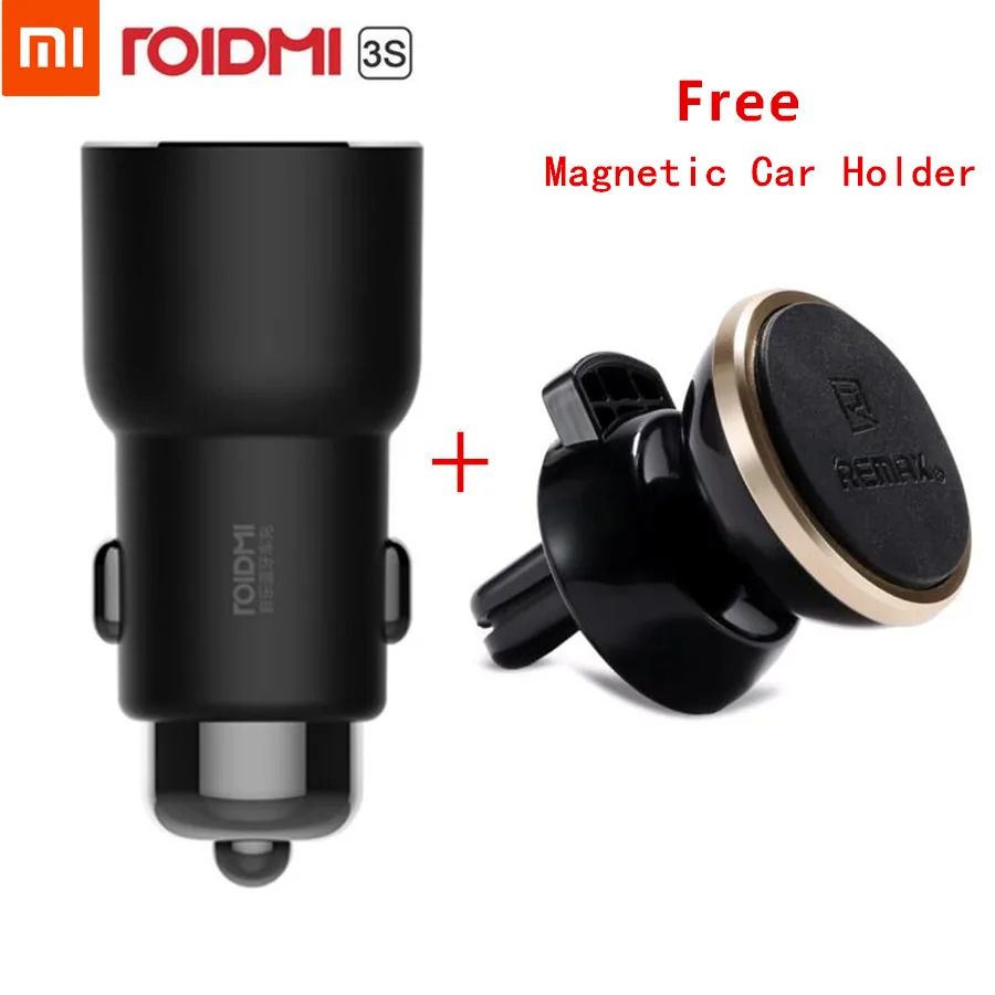 Xiaomi ROIDMI 3S Bluetooth 5V 3.4A Car Charger Music Player FM Smart APP + Magnetic Car holder for Smartphone
Xiaomi ROIDMI 3S Bluetooth 5V 3.4A Car Charger Music Player FM Smart APP + Magnetic Car holder for Smartphone