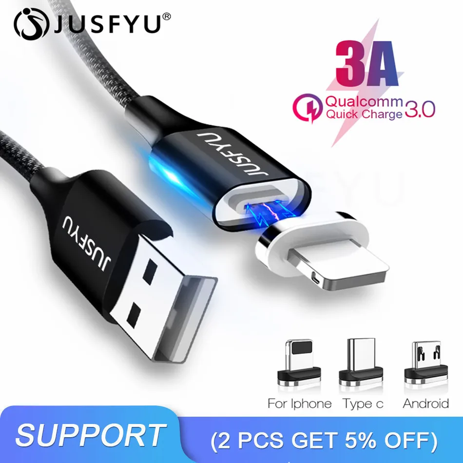 Magnetic Cable Lighting 3A Fast Charge Micro USB Cable USB Type C Magnet Charger Braided Phone Cable for iPhone Samsung S10 Wire
Magnetic Cable Lighting 3A Fast Charge Micro USB Cable USB Type C Magnet Charger Braided Phone Cable for iPhone Samsung S10 Wire