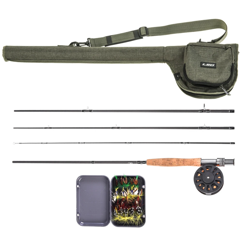 LEO 9' Fly Fishing Rod and Reel Combo Set 7/8 Fly Rods with Carry Bag 20 Flies Fishing Lures For Carp Pesca
LEO 9' Fly Fishing Rod and Reel Combo Set 7/8 Fly Rods with Carry Bag 20 Flies Fishing Lures For Carp Pesca