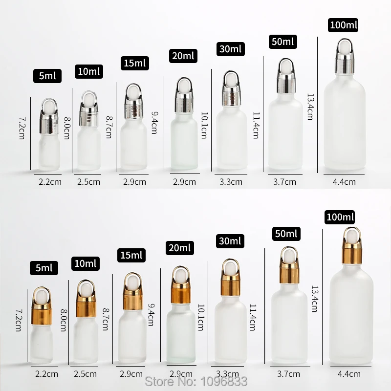 Frost Glass Bottles Essential Oil Dropper Bottles 5-100ML