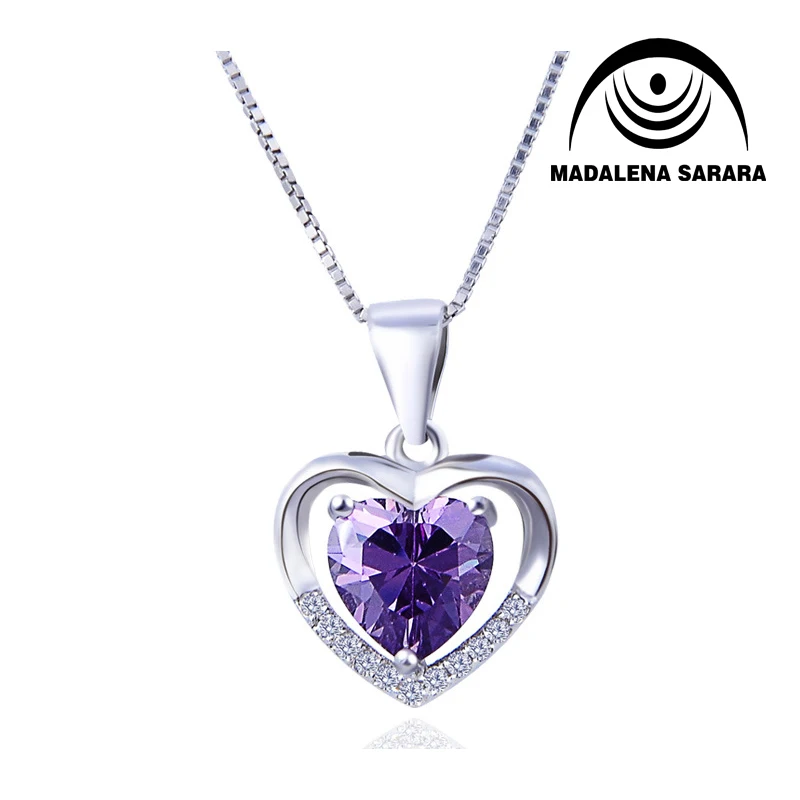 MADALENA SARARA Fashion 925 Sterling Silver Chain Girl's Necklace With AAA Cubic Zircon Inlaid Vintage Heart Style
MADALENA SARARA Fashion 925 Sterling Silver Chain Girl's Necklace With AAA Cubic Zircon Inlaid Vintage Heart Style