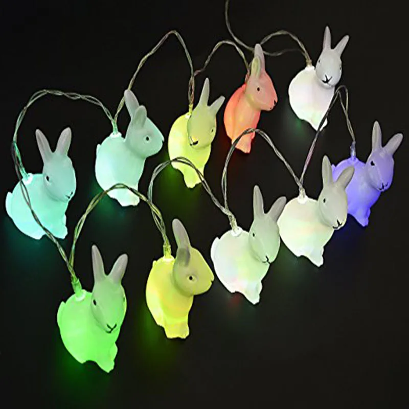 Easter Bunny LED Night Light, Easter Rabbit String Lights Bunny Shaped 10 LED Battery Powered Decorative Lights with Clear Cord
Easter Bunny LED Night Light, Easter Rabbit String Lights Bunny Shaped 10 LED Battery Powered Decorative Lights with Clear Cord