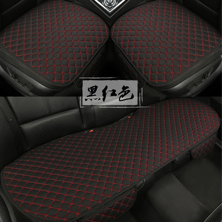 3PCS Front+Rear Seat Cover Black and Red Linen Universal Seat Cover Cushion Vehicles Interior Accessories Four Season
3PCS Front+Rear Seat Cover Black and Red Linen Universal Seat Cover Cushion Vehicles Interior Accessories Four Season