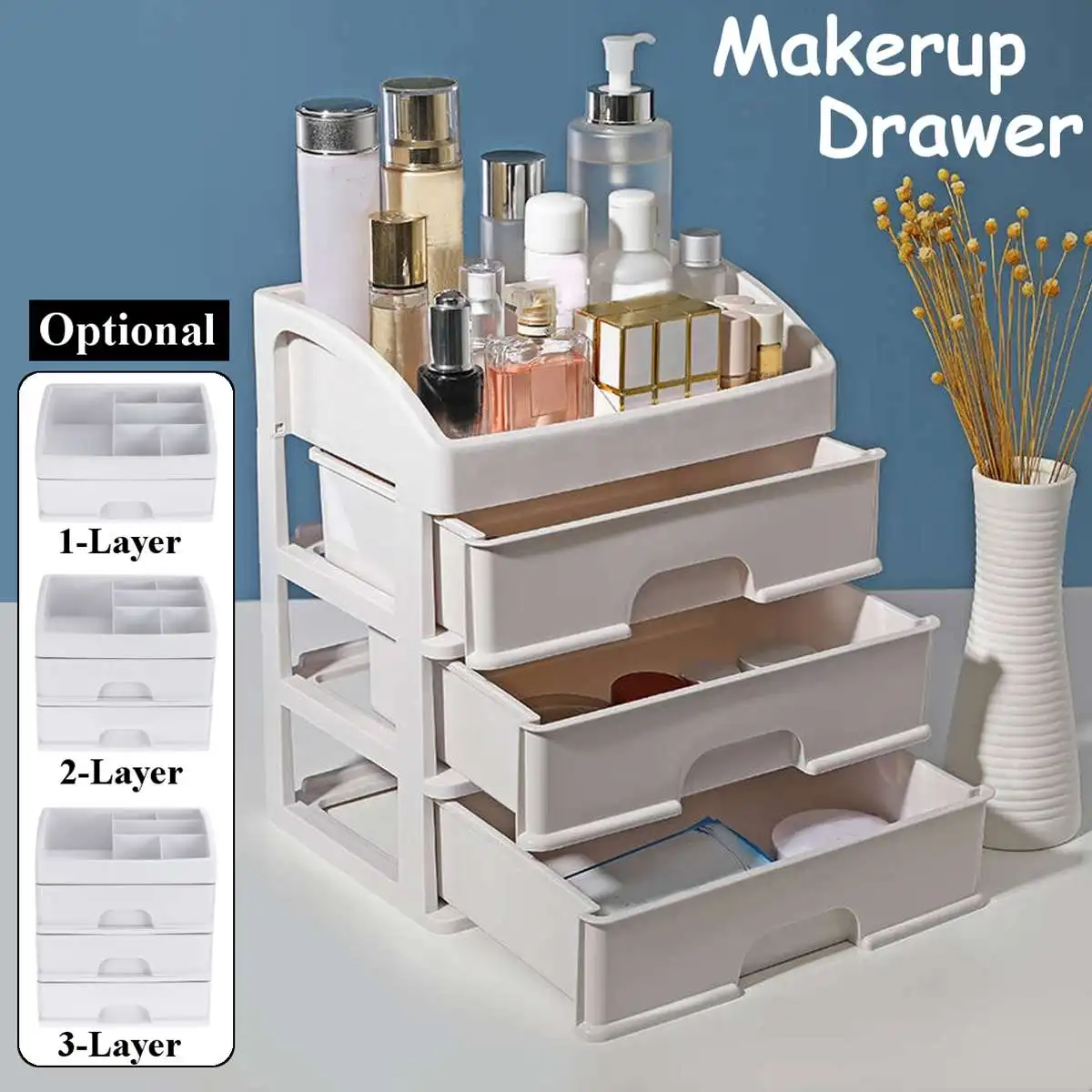 1/2/3 Layers Plastic Cosmetic Makeup Drawer Organizer Desktop Storage Box Container for home woman grils simple fashion
1/2/3 Layers Plastic Cosmetic Makeup Drawer Organizer Desktop Storage Box Container for home woman grils simple fashion