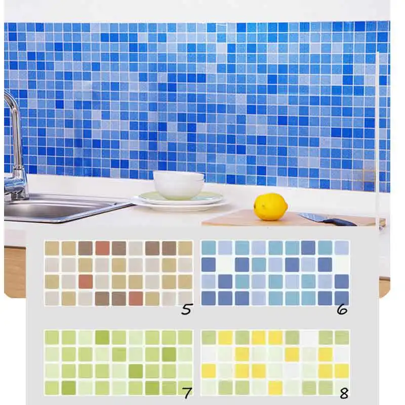 Waterproof Tiles Mosaic Wall Sticker Kitchen Bathroom Toilet Adhensive Anti Oil PVC Wallpaper Heat Resistance Wall Decor
Waterproof Tiles Mosaic Wall Sticker Kitchen Bathroom Toilet Adhensive Anti Oil PVC Wallpaper Heat Resistance Wall Decor