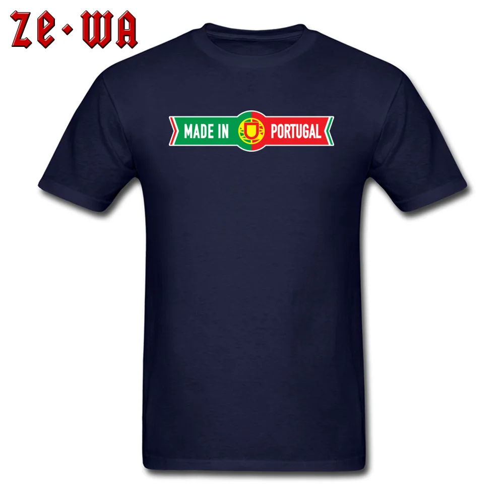 Made in Portugal Summer Fall 100% Cotton Fabric Crewneck Tops & Tees Short Sleeve Summer Tshirts Wholesale Summer T-shirts Made in Portugal navy