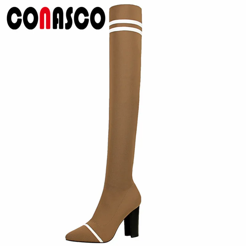 CONASCO New Stretch High Boots Sexy High Heels Long Autumn Winter Warm Snow Boots Slim Tight High Party Wedding Shoes Woman
CONASCO New Stretch High Boots Sexy High Heels Long Autumn Winter Warm Snow Boots Slim Tight High Party Wedding Shoes Woman