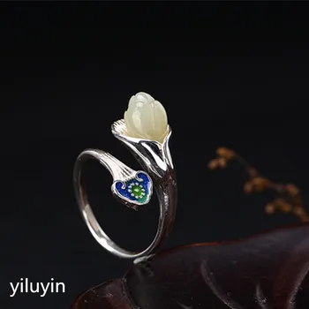 KJJEAXCMY boutique jewelry S925 sterling silver, Hetian jade, white magnolia and cloisonne mosaic.
KJJEAXCMY boutique jewelry S925 sterling silver, Hetian jade, white magnolia and cloisonne mosaic.