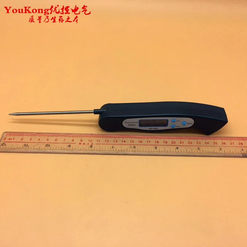 TP-108 electronic digital display stainless steel insert BBQ folding needle thermometer manufacturers foreign trade wholesale
TP-108 electronic digital display stainless steel insert BBQ folding needle thermometer manufacturers foreign trade wholesale