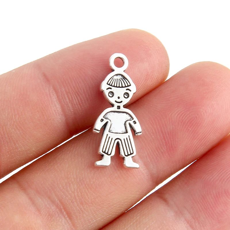 10pcs Tibetan Silver Boy Pendant Charm For Jewelry Making Accessories DIY Kids Bracelet Necklace Gift Wholesale 23*10mm
10pcs Tibetan Silver Boy Pendant Charm For Jewelry Making Accessories DIY Kids Bracelet Necklace Gift Wholesale 23*10mm