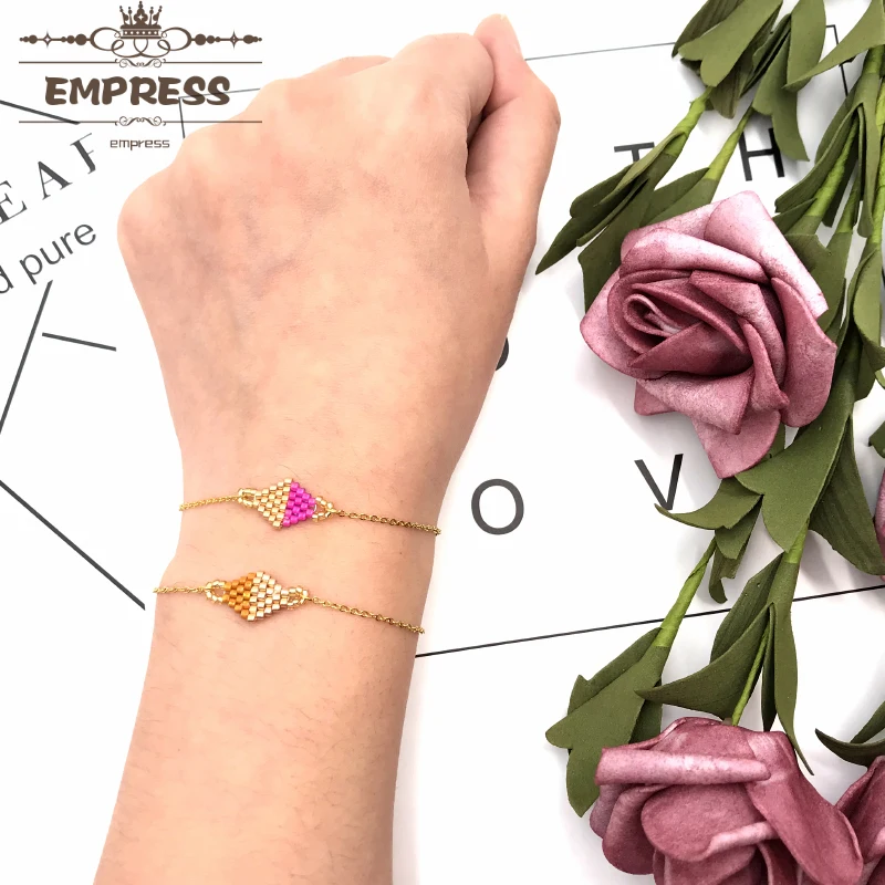 New Fashion Woman Ethnic Little Cute Rhombus Geometric Headmade Beaded Miyuki Beads Link Chain Bracelets Jewelry For Gift
New Fashion Woman Ethnic Little Cute Rhombus Geometric Headmade Beaded Miyuki Beads Link Chain Bracelets Jewelry For Gift