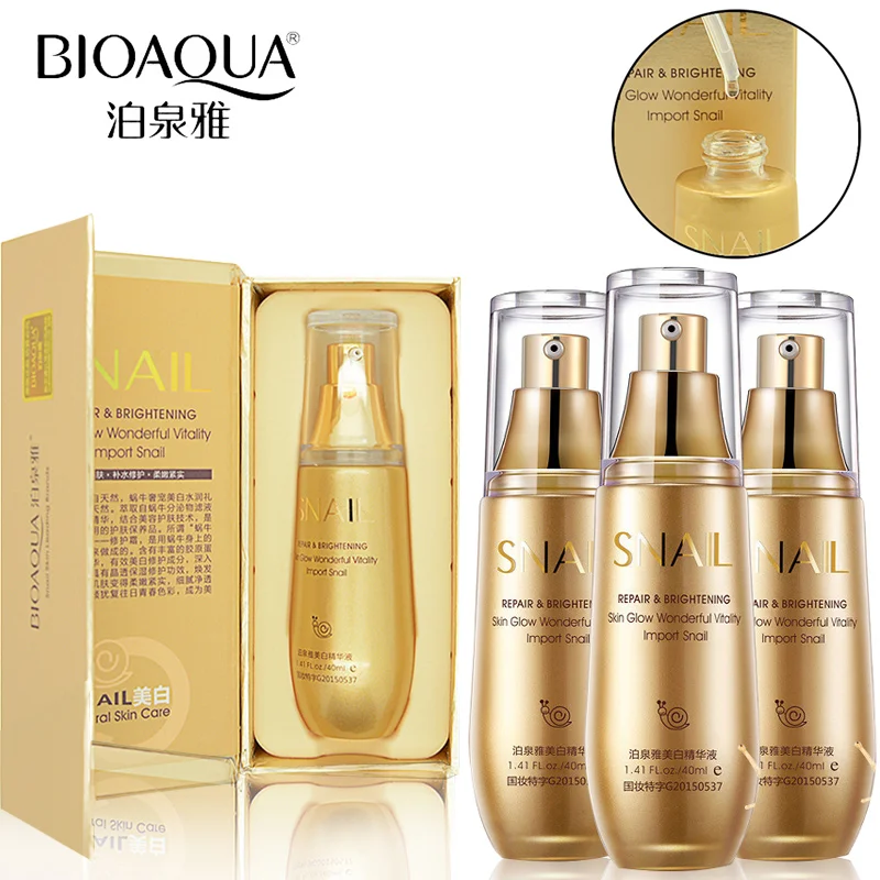 BIOAQUA 40ml Snail Whitening Essence Hyaluronic Acid Liquid Anti Wrinkle Collagen Moisturizing Skin Care
BIOAQUA 40ml Snail Whitening Essence Hyaluronic Acid Liquid Anti Wrinkle Collagen Moisturizing Skin Care