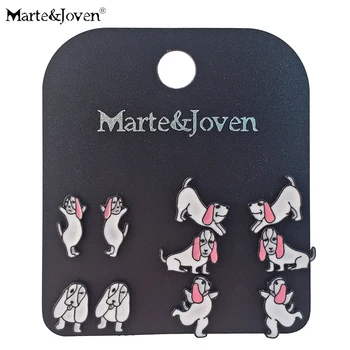 Marte&Joven 5 Pairs/set Unique Basset Hound Earring Set for Women Dog Lover Enamel Jewelry Ladies Cute Kung Fu Dog Studs Ear Set
Marte&Joven 5 Pairs/set Unique Basset Hound Earring Set for Women Dog Lover Enamel Jewelry Ladies Cute Kung Fu Dog Studs Ear Set