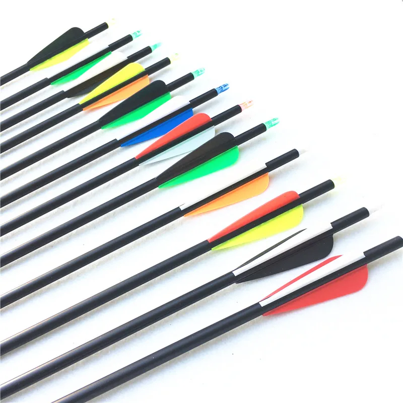 12PCS 32 inches Spine 600 Carbon Arrow in 12 Color for Recurve/Compound Bows Archery Hunting
12PCS 32 inches Spine 600 Carbon Arrow in 12 Color for Recurve/Compound Bows Archery Hunting