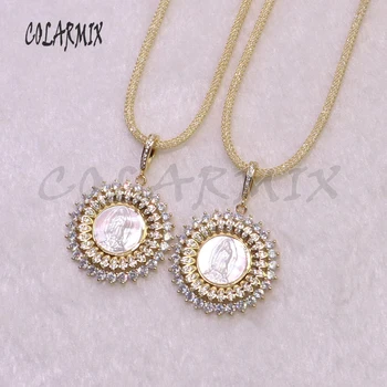 3Pcs Zircon charms pendant Necklace Gold color zircon &white shell pedant necklace gift for lady Fashion jewelry gift 5235
3Pcs Zircon charms pendant Necklace Gold color zircon &white shell pedant necklace gift for lady Fashion jewelry gift 5235