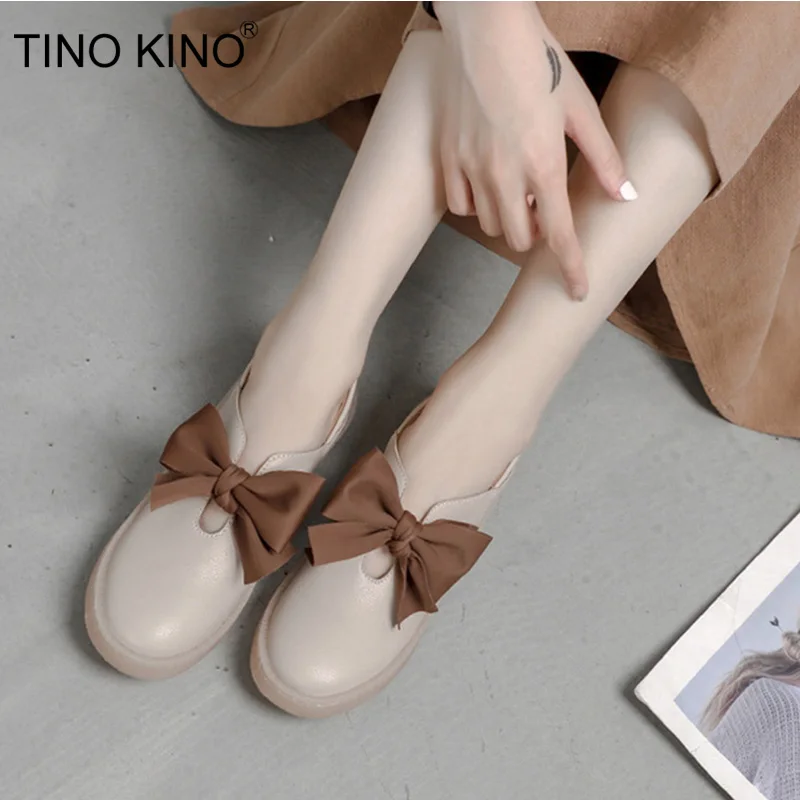 TINO KINO Women Bowtie Flats Autumn Loafers Soft Leather Shoes Ladies Slip On Elegant Fashion Comfort Female Casual Moccasins
TINO KINO Women Bowtie Flats Autumn Loafers Soft Leather Shoes Ladies Slip On Elegant Fashion Comfort Female Casual Moccasins