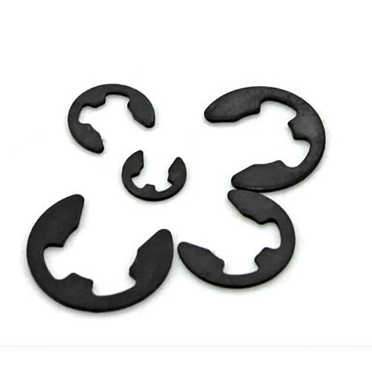 120pcs Stainless Steel E-Clip Black Circlip & Retaining Ring Assortment Kit 1.5mm to 10mm Mayitr