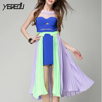 #2735 Summer Sleevelss Candy Color Backless High Waist Runway Dress Women Sexy Strapless Pleated Chiffon Dresses Hollow Out
#2735 Summer Sleevelss Candy Color Backless High Waist Runway Dress Women Sexy Strapless Pleated Chiffon Dresses Hollow Out