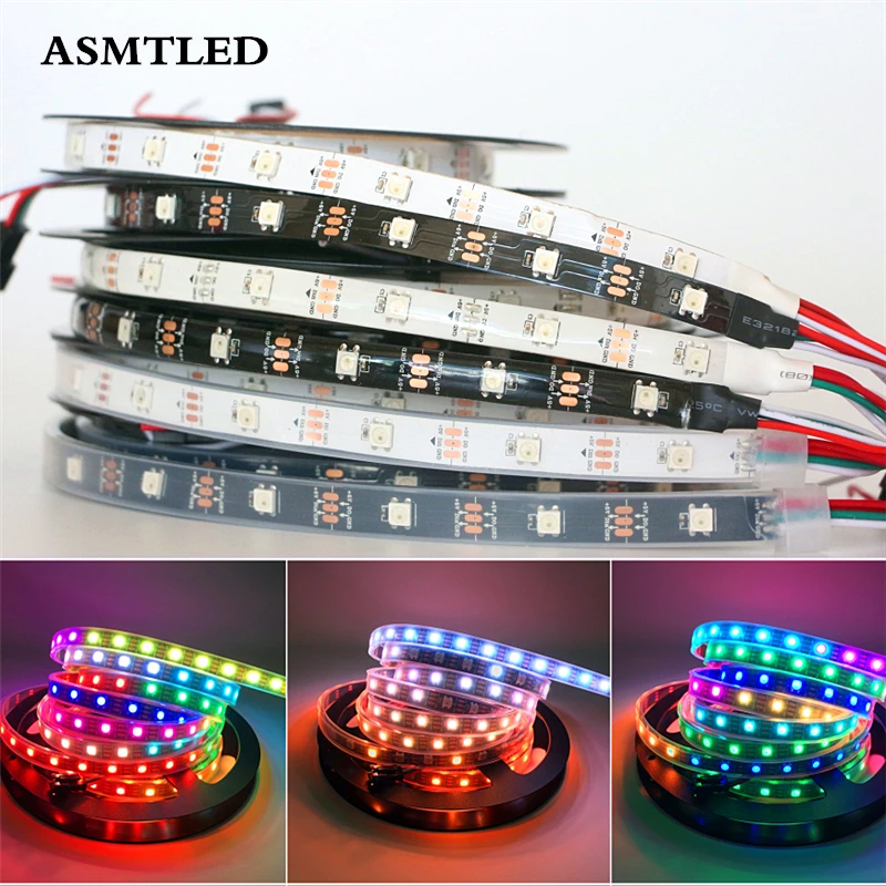 DC5V 0.5/1/2/3/4/5M Dream Full Color WS2812B LED Pixel Strip 30/60/144 LEDs/M Programmable Individual Addressable LED Tape lamp
DC5V 0.5/1/2/3/4/5M Dream Full Color WS2812B LED Pixel Strip 30/60/144 LEDs/M Programmable Individual Addressable LED Tape lamp
