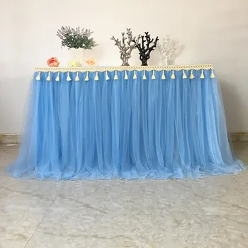Wedding Blue Yarn Tutu Table Cloth for Party Christmas Decoration Home Kids Birthday Party Tablecloth Dresses Tablecloth Cover 
Wedding Blue Yarn Tutu Table Cloth for Party Christmas Decoration Home Kids Birthday Party Tablecloth Dresses Tablecloth Cover