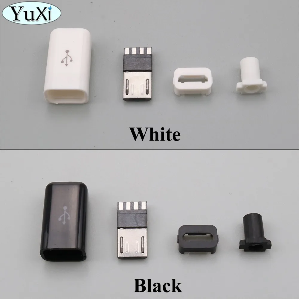 YuXi Micro USB 4pin Male Connector Plug Welding Data OTG Line Charging Cable DIY Assembled White/black 4 Pin
YuXi Micro USB 4pin Male Connector Plug Welding Data OTG Line Charging Cable DIY Assembled White/black 4 Pin