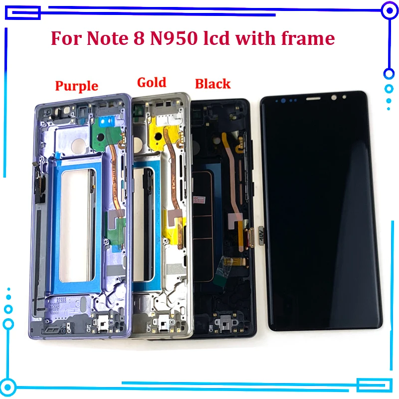 SUPER AMOLED 6.3" LCD With Frame For SAMSUNG Galaxy NOTE8 LCD N950 N950F LCD Display Touch Screen Replacement
SUPER AMOLED 6.3" LCD With Frame For SAMSUNG Galaxy NOTE8 LCD N950 N950F LCD Display Touch Screen Replacement
