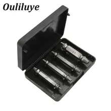 4Pcs Screw Extractor Drill Bits Guide Set Broken Damaged Bolt Remover Double Head Broken Stud Stripped Screw Removal Tool Case
4Pcs Screw Extractor Drill Bits Guide Set Broken Damaged Bolt Remover Double Head Broken Stud Stripped Screw Removal Tool Case