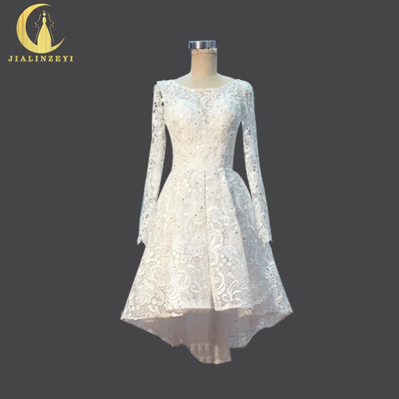 JIALINZEYI Real Picture Sexy Long SLeeves Lace Front short with long back Beach Wedding Dresses arabic wedding dress 2019
JIALINZEYI Real Picture Sexy Long SLeeves Lace Front short with long back Beach Wedding Dresses arabic wedding dress 2019