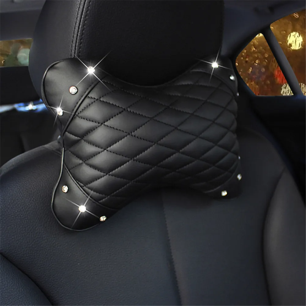 Car Styling Car Headrest Pillow PU Leather Set Drill Women Fashion Car Neck Pillow Car Headrest Cushion Universal
Car Styling Car Headrest Pillow PU Leather Set Drill Women Fashion Car Neck Pillow Car Headrest Cushion Universal