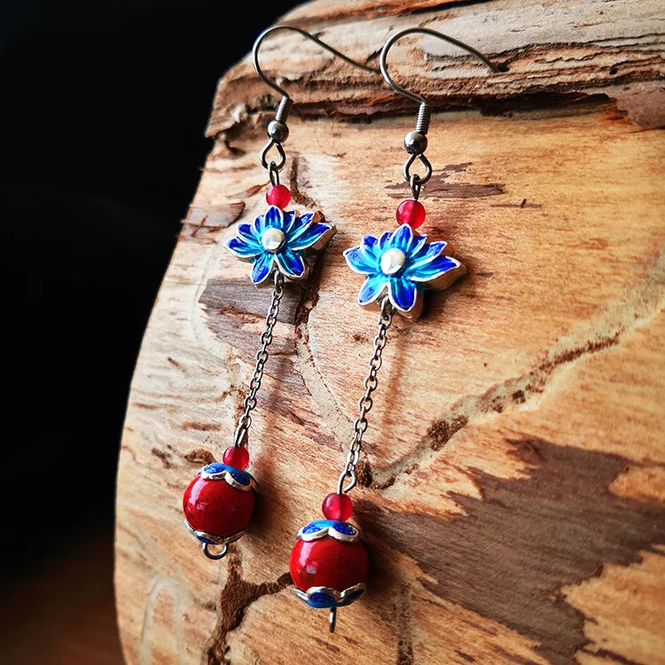china earring ceramic matching cloisonne blue ethnic jewelry exquisite earrings for women bohemian earrings
china earring ceramic matching cloisonne blue ethnic jewelry exquisite earrings for women bohemian earrings