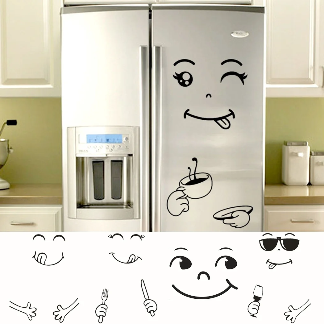 Cute Sticker Fridge Happy Delicious Face Kitchen Fridge Wall Stickers Art Adesivo da parete Autocollant mural Autocollant
Cute Sticker Fridge Happy Delicious Face Kitchen Fridge Wall Stickers Art Adesivo da parete Autocollant mural Autocollant